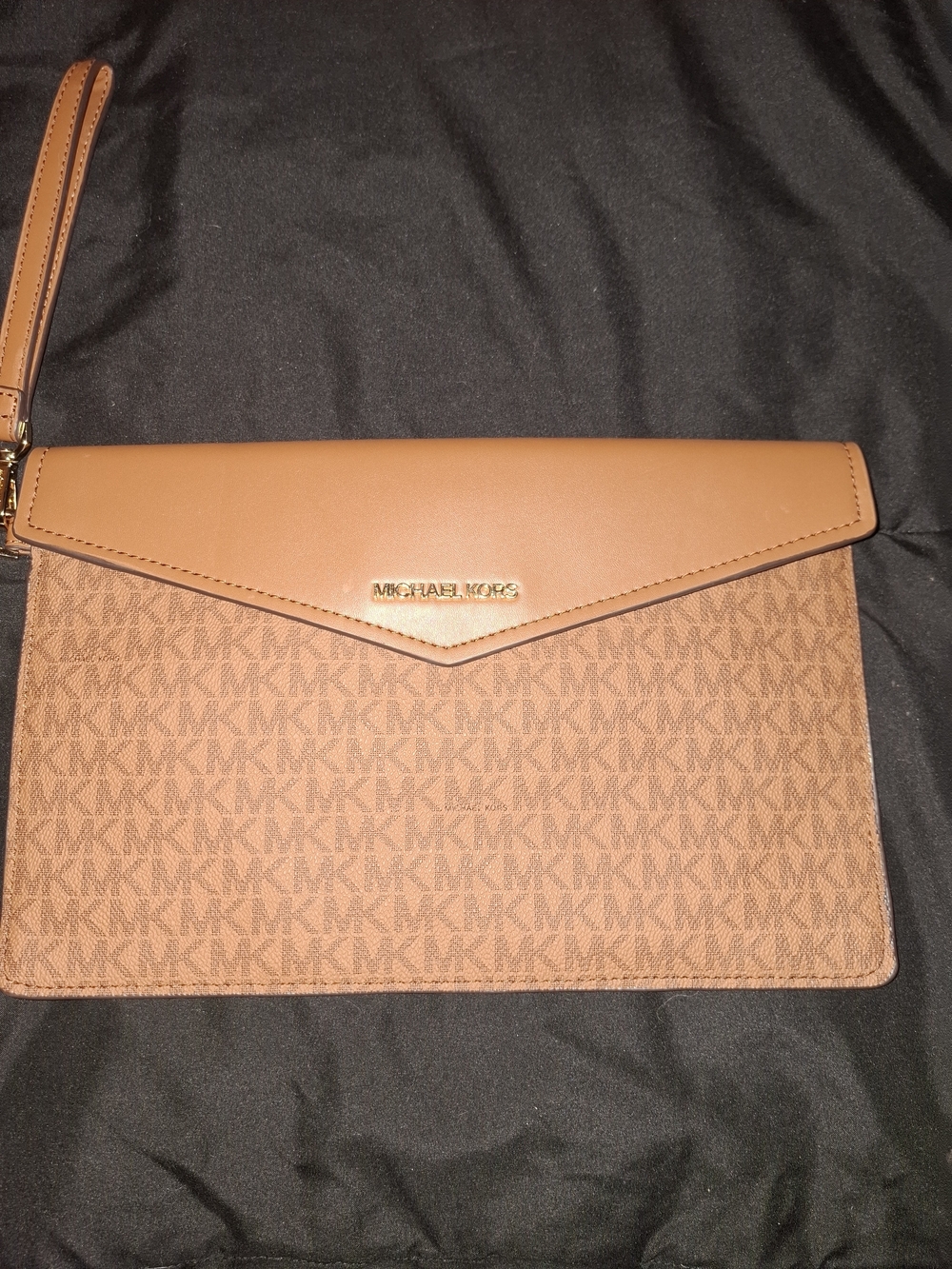 Michael Kors Tan/Brown Signature Envelope Wristlet